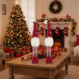 2PCS Set Christmas Gnomes 4.7x4.3x20.1in Indoor Outdoor Holiday Decorations for Party Cute Tabletop 91108827
