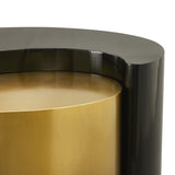 Modern & Contemporary Style Coffee Table Made with Iron Sheet Frame in Black & Gold B009140738