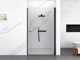 34"W x 72"H Frameless Circular Pivot Shower Door in Matte Black With 1/4" Thick SGCC Tempered W2813P340825