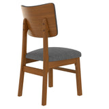 Dining Chairs Set of 4, Wooden Dining Chair Armless, Mid-Century Modern Upholstered Linen Seat N752P271224E