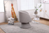 Swivel Accent Chair Armchair, Round Barrel Chair in Fabric for Living Room Bedroom W136194691