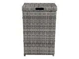 With Top Cover Iron Frame Rattan Trash Can Gary Gradient 49962159