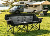 Heated Camping Chair for 2 Oversized Folding Padded Loveseat with 3 Heat Levels 4 Heating Zones 06353425