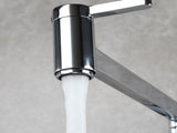 Brass Wall Mounted Foldable Faucet Double Handles Fuacet Cold Water Kitchen Tap Chrome 68951116