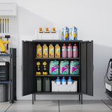 The metal storage locker, 40 inches high, comes with 2 doors and is suitable for homes, offices and T3421P312425
