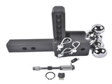 Adjustable Trailer Hitch Fits 2" Receiver Tri-Ball 5" Drop 10K GTW with Lock 76943537