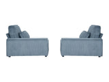 Modern Corduroy 3-Seater Sofa with 3 Throw Pillows, Deep Seat Couch with Soft Ribbed Upholstery and 31050463
