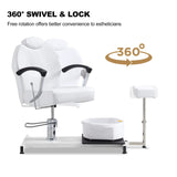 Pedicure Station Chair W/Footrest and Foot Basin, 360 Swivel Reclining Pedicure Chair w/Hydraulic 38698323