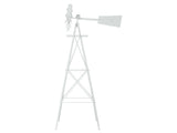 8FT Weather Resistant Yard Garden Windmill White 61519287