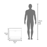 One door Batroom Vanity Hatta, Two Drawers and Open Shelf, Includes Hardware, White B200P313683