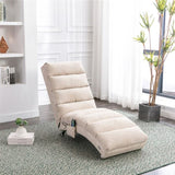 COOLMORE Linen Massage Chaise Lounge Indoor with Remote Control,Ergonomic Electric Massage Long W39539619