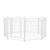 ZNTS Dog Playpen Indoor 32 inch 8 Panels Metal Dog Pen Pet Dog Fence Outdoor Exercise Pen with Doors, W368P234001