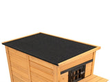 Yellow and Black Wooden Outdoor Cat House, 3-Tier Multi-Level Layout with 5 Convenient Access Doors 98099877