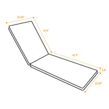 2PCS Set Outdoor Lounge Chair Cushion Replacement Patio Funiture Seat Cushion Chaise Lounge W2911P263044