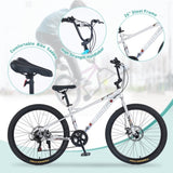 ZNTS Freestyle Kids Bike Double Disc Brakes 26 Inch Children's Bicycle for Boys Girls Age 12+ Years W1019124187