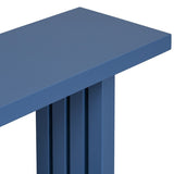 U_STYLE Uniquely Designed Oak Veneer Console Table with Distinctive Side Shapes, Suitable for N711P170550V