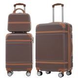 Hardshell Luggage Sets 3 Pieces 20"24" Luggages and Cosmetic Case Spinner Suitcase with TSA Lock N732P171583O