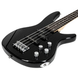 ZNTS GIB Electric Bass Guitar Full Size 4 String Black 42778381