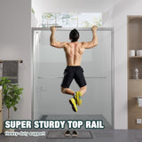 56-60"x74" Aluminum Frame Double Sliding Shower Door,Bypass Bathroom Sliding Door with Premium 1/4" W2011P330163