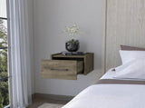 Dark Brown Wall-Mounted Floating Nightstand B062P175144