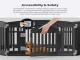 24 Inch Durable Lightweight Pet Playpen, 6 Panels Plastic Dog Fence with Lockable Door and Non- Slip 51012165