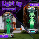 8.2FT Tall Halloween Inflatable Outdoor Decoration, Blow Up UFO with Alien Halloween Decor with 36090096