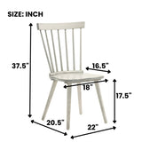 2-Piece Rustic Dining Side Chair Set, Solid Wood Frame, Farmhouse Modern Design, Easy Assembly W2537P214544