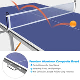 ZNTS 6ft Mid-Size Table Tennis Table Foldable & Portable Ping Pong Table Set for Indoor & Outdoor Games 62008249