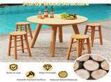 2 pieces wooden round bar stools 91783758