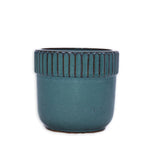 Handmade Glazed Ceramic Planter Set of 3, 15/12/9 Inch Diameter, Ribbed Pattern, for Monstera and W3273P321474