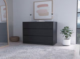 Black 3-Drawer Dresser B062P175076