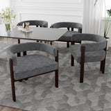COOLMORE Modern Accent Chair Teddy Upholstered Armchair with Open Back 3 Legs Barrel Dining Chair W395P233456