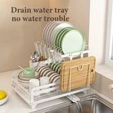 2-Tier Dish Drying Rack, Kitchen Dish Rack, Space-Saving and Durable, with Drainer Board and 83895441