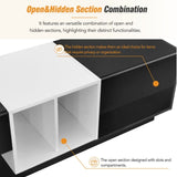 ON-TREND Sleek and Stylish TV Stand with Perfect Storage Solution, Two-tone Media Console for TVs Up WF311772AAB