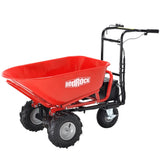 ZNTS RedRock Wheelbarrow Utility Cart Electric Powered Cart 48V28Ah 500W Capacity 500lbs Material ET295651RED