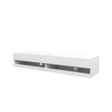 180 Wall Mounted Floating 80" TV Stand with 20 Color LEDs and Charging Station W331P225207