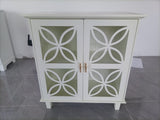 Sideboard Buffet Storage Cabinet , Freestanding Bathroom Cabinet With Tempered Glass Doors, Modern W1706P311108