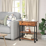 Bedside table, adjustable tabletop coffee table with charging and wheels 13255072