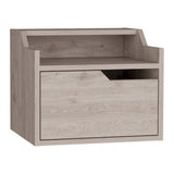 Busan Modern Floating Nightstand , End Table, Side Table Single-Drawer Design with Sleek Two-Tiered B200137839