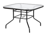 Outdoor Dining Table Square Toughened Glass Table Yard Garden Glass Table 42490805