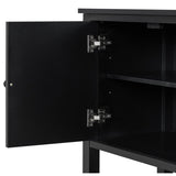 U_STYLE Elegant Entryway Table with Polygonal Door Design,Suitable for Study,Entryway, Hallway, N711P231399B
