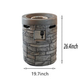 32000 BTU, CSA Certification Diameter 20 Inch Round Outdoor Gas Fire Pit,Contain 2.5kg Lava Stone W2734P194097