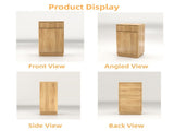 10-Gallon Woodgrain Tilt-Out Trash Can Cabinet with Wave-Textured Drawer & Pull-Out Bin 42935514