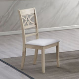 Antique Gray Finish Beautiful Dining Chairs Set of 2, Formal Contemporary Padded Seat Cushion B2741P328586