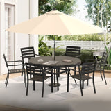VRSHWO lron Terrace Dining Chairs, a Set of 2 Black Color Outdoor Chairs, Bistro Metal Chairs, W213P335871
