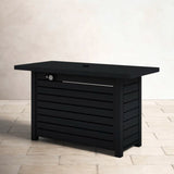 Steel Propane/Natural Gas Outdoor Fire Pit Table with Lid B120142325