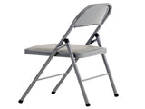 6pcs Elegant Foldable Iron & PVC Chairs for Convention & Exhibition Gray 82959016