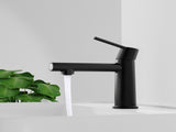 Matte Black Single Handle Bathroom Faucet for 1 or 3 Holes ,Fountain and Flow Mode Deck Mount 92557406