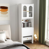 Fold-Out Convertible Writing Table, Desk Cabinet with shelf and drawer Multi-Function Home Office W331P256909