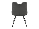 Coronado Contemporary Dining Chair in Gray Powder Coated Finish and Pewter Fabric - Set of 2 B2736P354269